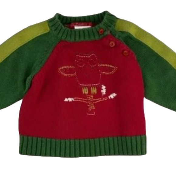 Rodin Colourblock Owl Raglan Sleeve Sweater Size 12 Months - Picture 10 of 10